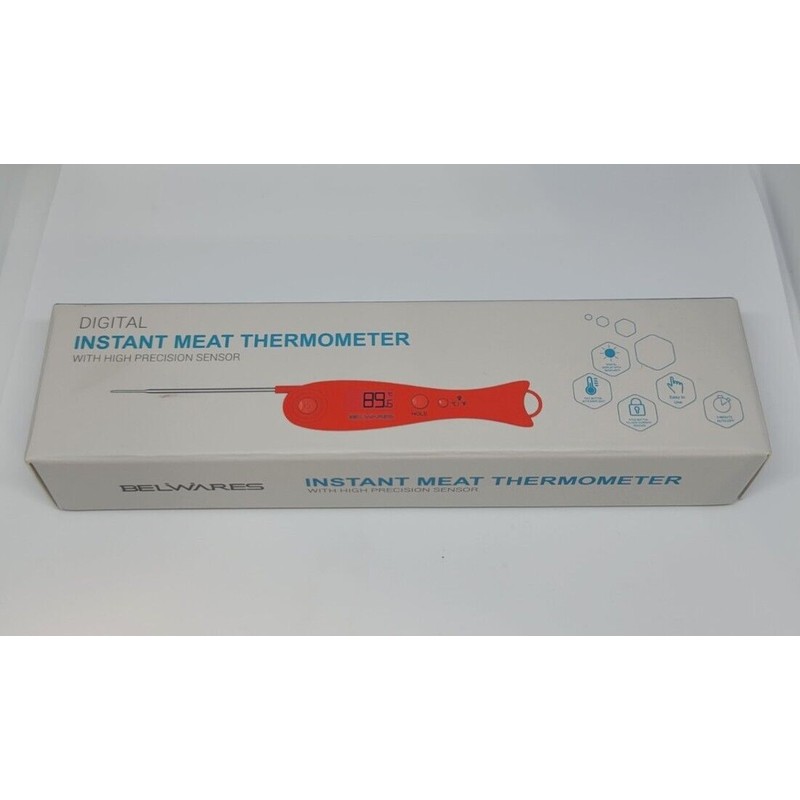 Belwares Meat Thermometer Digital Instant Read Food for Kitchen Batteries