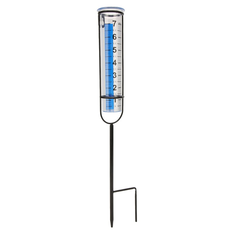 Rain Gauge 7 Inch Capacity Detachable Rain Measuring Gauge with