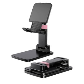 Soporte de teléfono ajustable para escritorio | Soporte plegable, base estable, diseño antideslizante, compatible con iPhone, teléfonos Android y tabl