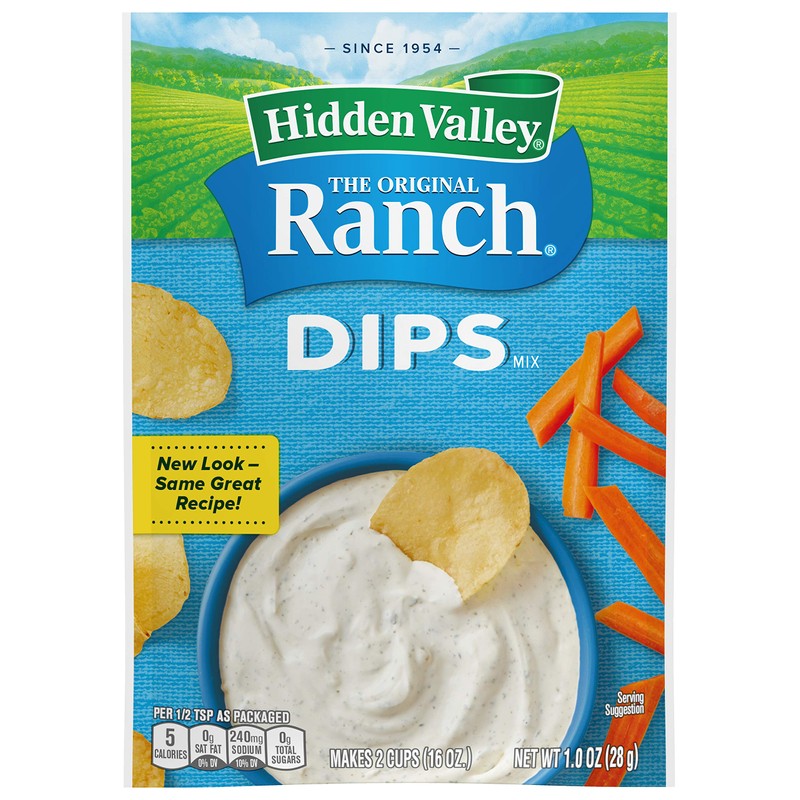 Hidden Valley Original Ranch Dips Mix, Gluten Free - 8