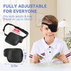2 Packs Black Eye Patch for Adults & Kids, Adjustable