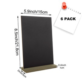 8 Pack 6x9 Inch Mini Chalkboard Signs, Small Chalkboard Signs with Stand, Double-Sided Chalk Board Signs, Small Chalk Board Sign for Bar and Special Event Decorations, Kitchen Wedding