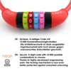 Nean children's-bicycle-cable-lock, number code combination lock in colourful design, 10
