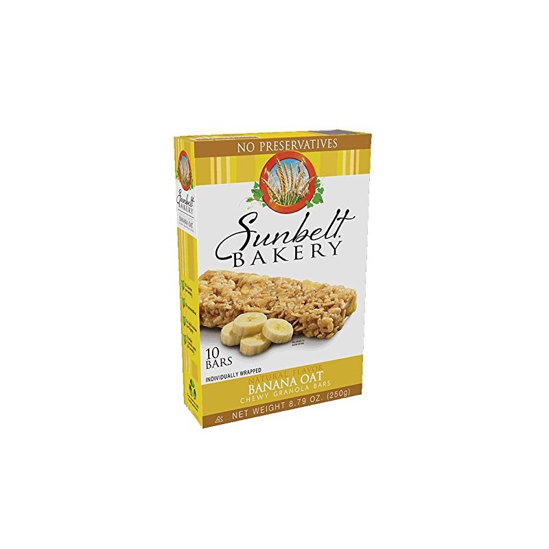 Sunbelt Bakery Banana Oat Chewy Granola Bars, 8 Boxes
