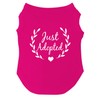 Just Adopted Dog Tee Shirt | Sleeveless Breeds | Adoption