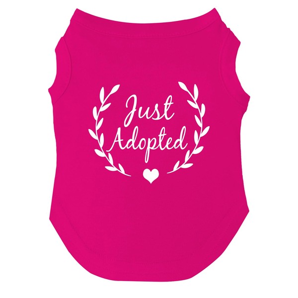Just Adopted Dog Tee Shirt | Sleeveless Breeds | Adoption