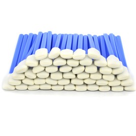(100pcs) 5.11" Square Rectangle Foam Cleaning Swab Sticks-Blue