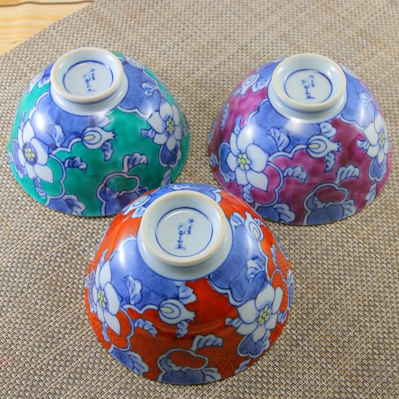 有田焼 Bowl Sport Flower Purple