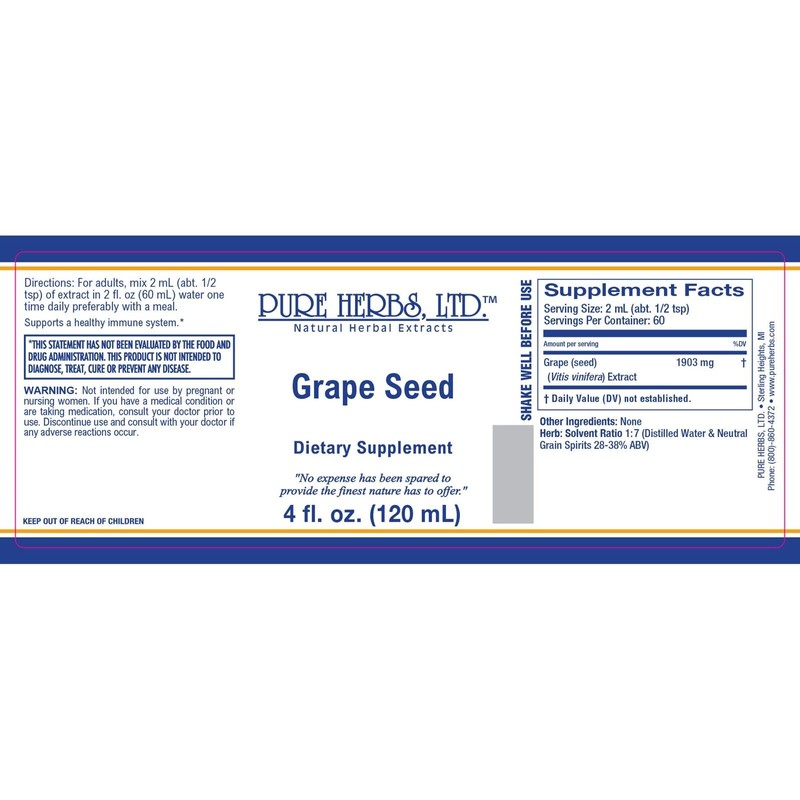Pure Herbs: Grape Seed - 4 oz.