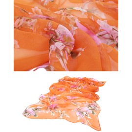 FAIRYGATE Chiffon Stola Seidenschal Chiffon Schal Damen Tüll Leichte Weich Lange Halstücher Sonnenschutz Stola Durchsichtiger Schal Frühling Herbst A4910