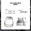 SUPPLY GIANT Malleable Iron Threaded Pipe Fitting Connector, 1-1/4 X
