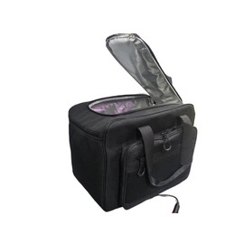 AooDen Electric Car Cooler Bag, Plug in 12V Car Cooler Bag, 25 Liter with Adjustable Shoulder Strap, Cord Storage, Road Trip Black