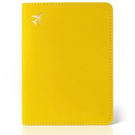 toTravelGear Passport Holder for Travel Essentials,Passport Cover Case for Travel Accessories,Travel Wallet for Women Men (Lemon Yellow)