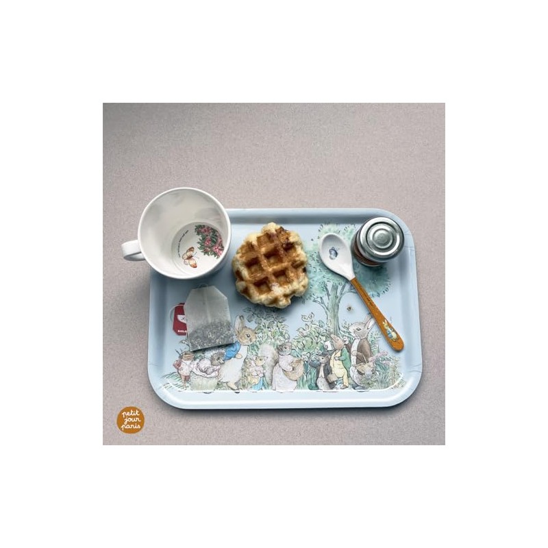 Stone Rabbit - Wooden Tray - Peter Rabbit - Little