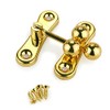 Highpoint Small Box Ball Clasp Brass 1-1/2" x 1-5/8"