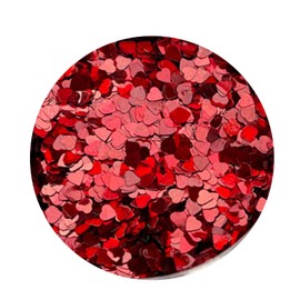 Archtypes Heart Holo Nail Hologram Heart Holo 1mm Nail Parts (Metallic Red)