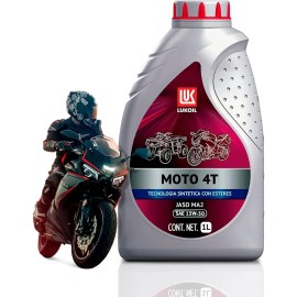 Aceite Sintético De Motocicleta Lukoil Moto 4t Sae 15w-50 1l
