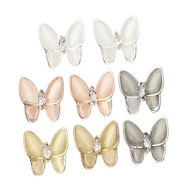 TOVINANNA 1Set Butterfly Zircon Nail Charms Opal Nail Decoration for DIY Manicure Nail Art Decals Colors for Special Events Home