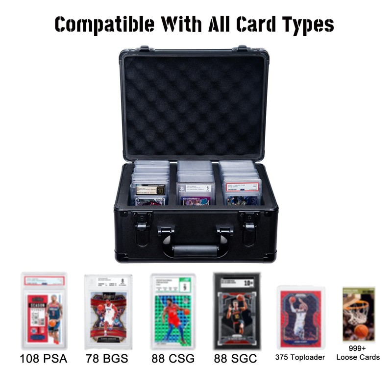 CROFEYTY Graded Card Case,Trading Storage Box Graded Sports Card,Cards Case
