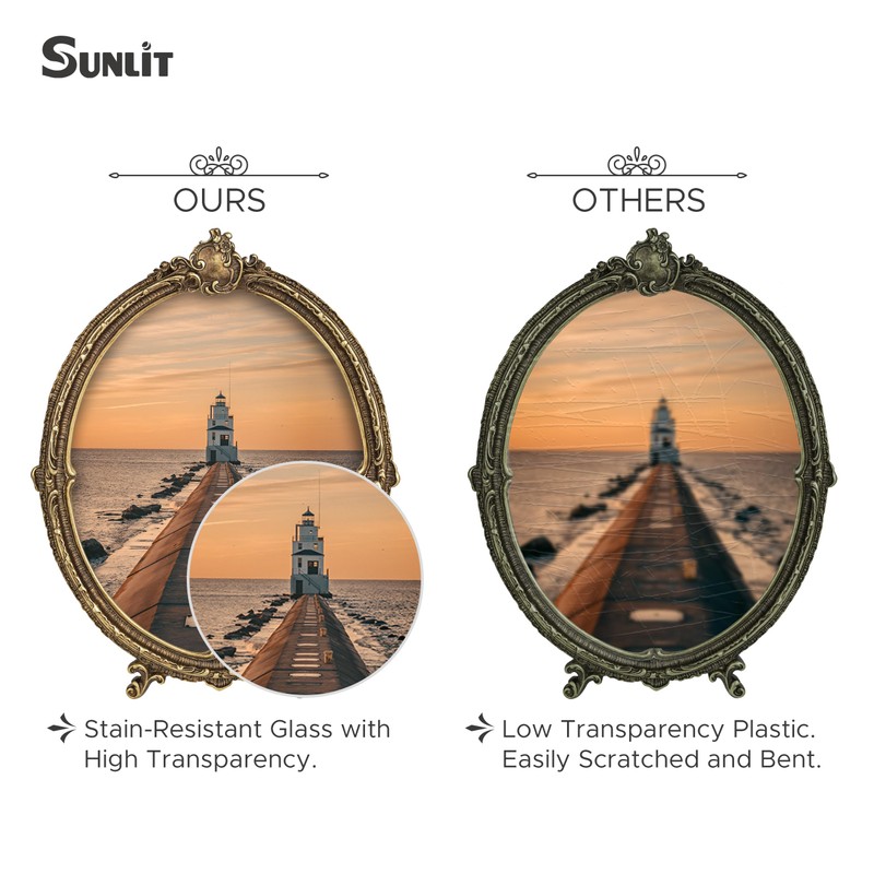 Sunlit Oval Vintage Picture Frame 8x10 Inch, Antique Photo Frames