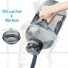 GEMFUL 3 Liter Water Bottle with Straw Time Marker Large