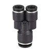 sourcing map Plastic Connect Y Splitter Push to Tube Fittings