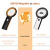 KIBTOY 30X 40X Magnifying Glass with Light and Stand, Foldable