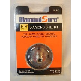 2-1/4" 57.5 mm DiamondSure Diamond Hole Saw Drill Bit for Glass, Tile, Granite, Ceramic, Porcelain, Stone