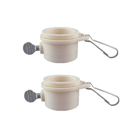 Hayodo Tangle Free Flag Pole Mounting Ring Clip - Rotating Flapole Mounting Rings with Metal Clips 360 Degree Free Rotating Adjustable Fasteners 1 Pair (White 1 Inch)