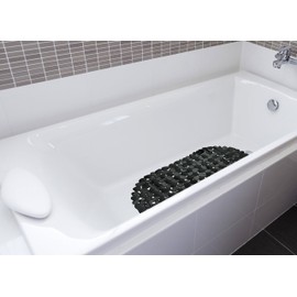 Circul Bath Mat 68 x 35 cm Black Stone Look Modern