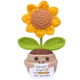 Mwmoeen Pocket Hug - Bambola di girasole positiva, divertente, creativa, in lana di girasole, idea regalo per la migliore amica, piccoli regali per le donne (E30)