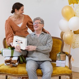 Retirement Gift Bags for Men - Gift Bag for Retirement Presents, Retiring Leaving Gifts, Funny Designs - Rope Handles - White Bags with Rope Handles Recyclable - Wise Man - M