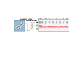 Stainless Anchor Snubber Hook (S0191-0007 (1/4"))