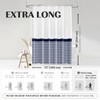 Seasonwood Extra Long Shower Curtains White and Blue Striped Shower