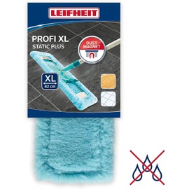 Leifheit Profi XL static plus Mop Cover, for All Floor Types, Attracts Dust and Hair Like a Magnet, Floor Mop Replacement Cover for Smooth Floors, Dust Mop for the Floor