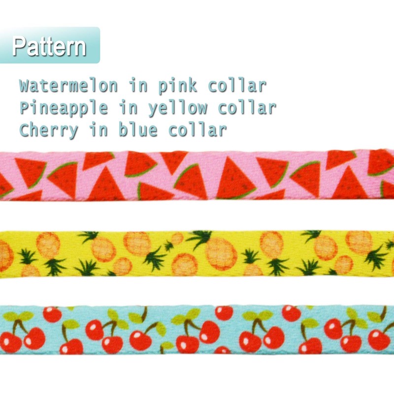 3 Pack Fruit Cat Collar with Bell Safety Breakaway Kitten