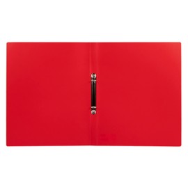 Idena 10432 Ring Binder in DIN A4 Format, 2-Ring Mechanism with 16 mm Diameter, 20 mm Spine Width, Red, 1 Piece
