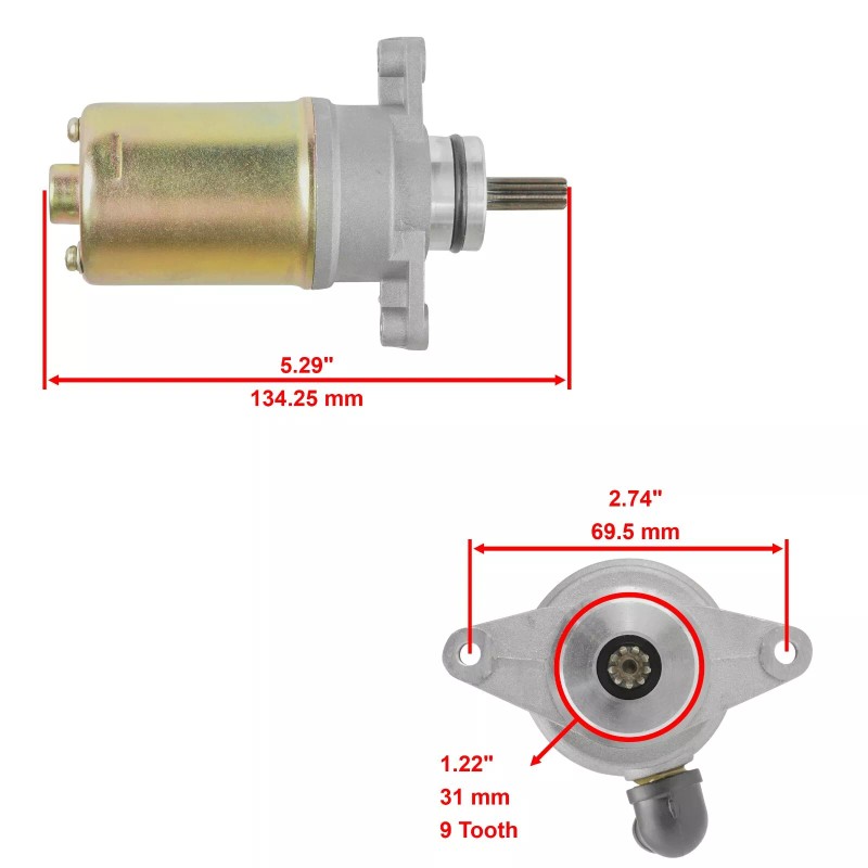 Caltric Starter for Yamaha Badger 80 79Cc YFM80 1986-2001 New