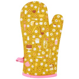 Blue Q No. I Will Never Want Your Help. Funny Oven Mitts - Cute Oven Mitts, Home Kitchen Gifts, Cooking Accessories, Super-Insulated Quilting, Natural-Fitting Shape, 100% Cotton, Size 12.5"L x 7.5"W