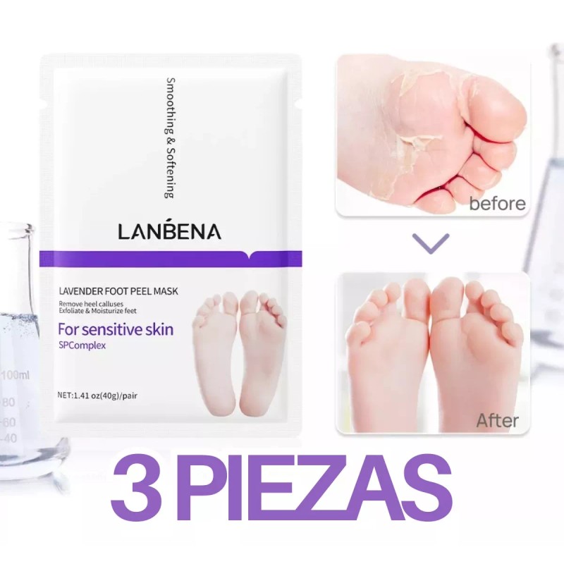 Universo en Linea Mascarilla Exfoliante Pies Lanbena Elimina Piel Muerta