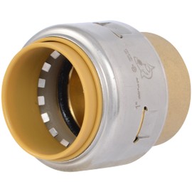 SharkBite Max 1 Inch Push Cap, Push to Connect Brass Plumbing Fitting, PEX Pipe, Copper, CPVC, PE-RT, HDPE, UR520A
