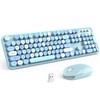 MOFII Wireless Keyboard and Mouse Combo, Retro Wireless Keyboard with