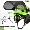 GREEN DEVIL Forestry Chainsaw Safety Helmet with Bluetooth Ear Muffs