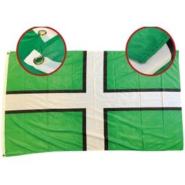NWFlags Outdoor Heavy Devon Flag 5ft x 3ft 110d Knitted Polyester Suitable for Flagpoles