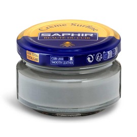Saphir Creme Surfine Pommadier - Esmalte de zapatos - Crema de cera de abeja para productos de piel, Grey, 50ml