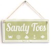 'Sandy Toes (Land & Sea)' - Nautical Sign - Handmade