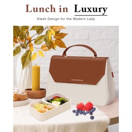 Luxury Lunch Box Women - Adult Vegan Leather Lunch Bag with for Work