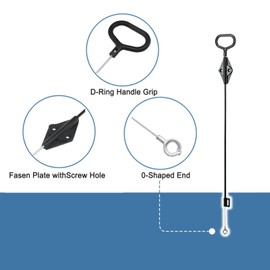 SGTBQLL Recliner Pull Handle Replacement for Lazyboy Couch Sofa – D‑Ring Parachute‑Style Release Cable, 3″ Exposed O‑Tip Steel Wire, 22″ Total Length, OEM‑Fit for La‑Z‑Boy Recliners