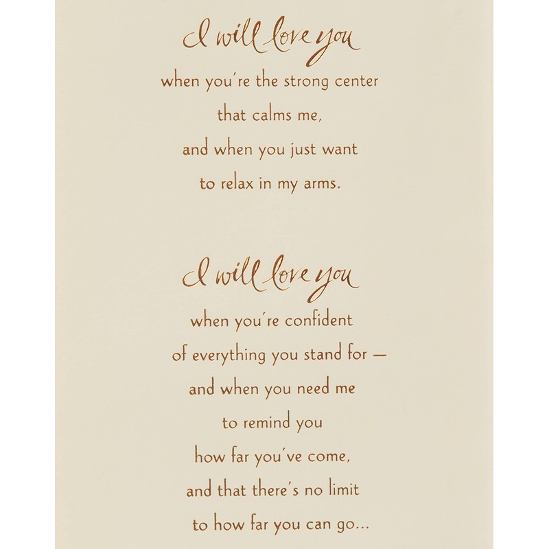 American Greetings Romantic Anniversary Card (I Will)