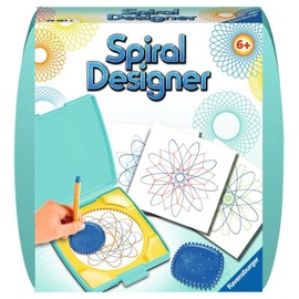 Ravensburger Spiral-Designer Mini, Zeichnen lernen für Kinder ab 6 Jahren, Kreatives Zeichen-Set mit Mandala-Schablone für farbenfrohe Spiralbilder und Mandalas